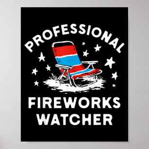 Póster Observador de fuegos artificiales profesional dive