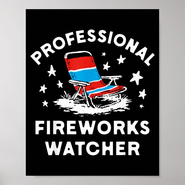 Póster Observador de fuegos artificiales profesional dive (Frente)