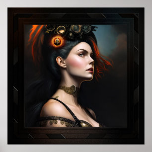 Póster Observador de la belleza de la tormenta Steampunk