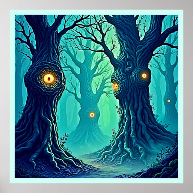 Póster Observadores de bosques místicos (Frente)