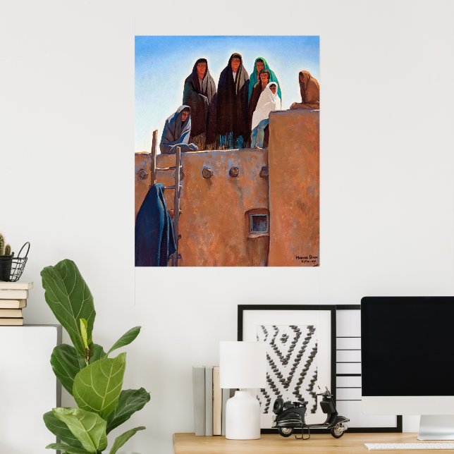 Póster Observadores desde el hogar por Maynard Dixon (Oficina en casa)