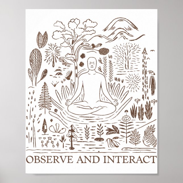 Póster Observar e Interactuar - Naturaleza y Mentalidad (Frente)