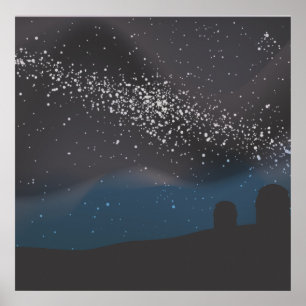 Póster Observar las estrellas
