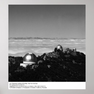 Póster Observatorio de ladrillos en el Monte Hamilton, po