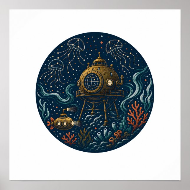 Póster Observatorio de Mareas Submarino de Aguas Profunda (Frente)