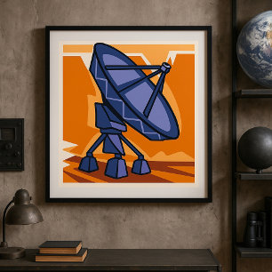 Póster Observatorio espacial de radiotelescopio