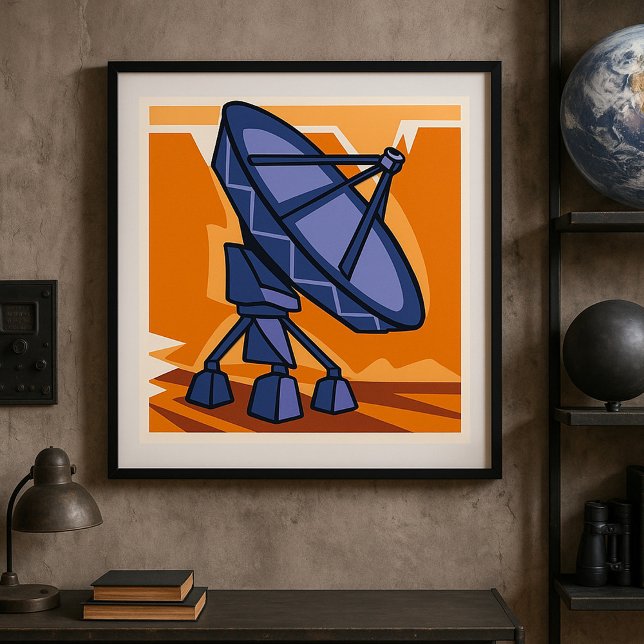 Póster Observatorio espacial de radiotelescopio (Subido por el creador)
