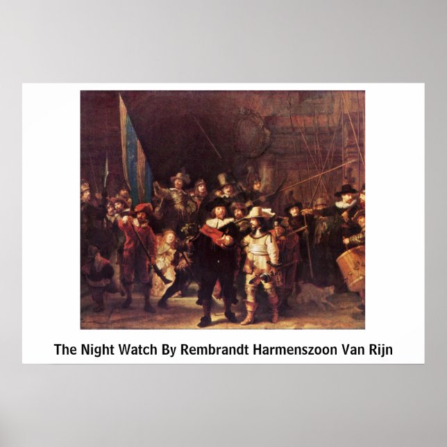 Póster Observatorio Nocturno De Rembrandt Harmenszoon Van (Frente)