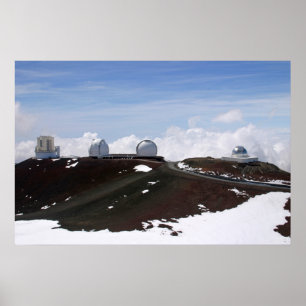 Póster Observatorio W.M. Keck sobre Mauna Kea, Hawaii