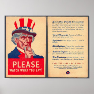 Póster Observe lo que dice Poster