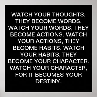 PÓSTER OBSERVE SUS PENSAMIENTOS