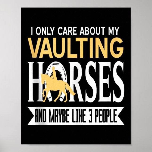 Póster Obsesionado Con Caballos De Saltos Más Que Con Per (Frente)