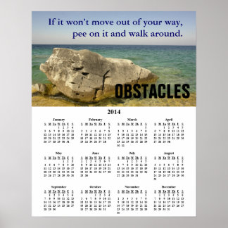 Póster Obstáculos del calendario desmotivacional de 2014