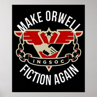 Póster Obtén Esto Hacer Orwell Fiction De Nuevo 1984 Vint