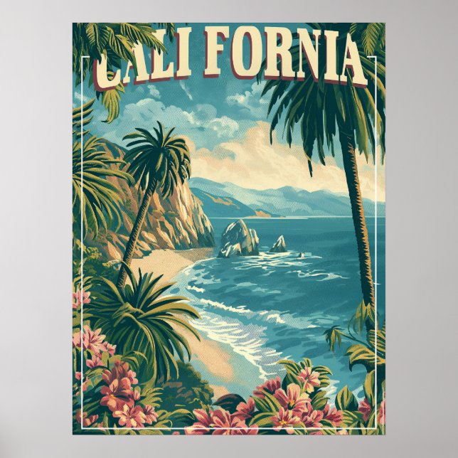 Póster Obtén Groovy con una California retro (Frente)