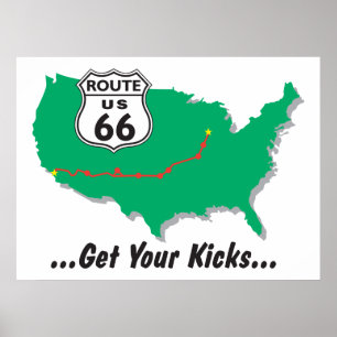 Póster Obtener sus puntas en la ruta 66