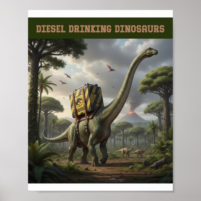 Póster Obteniendo diésel (Frente)