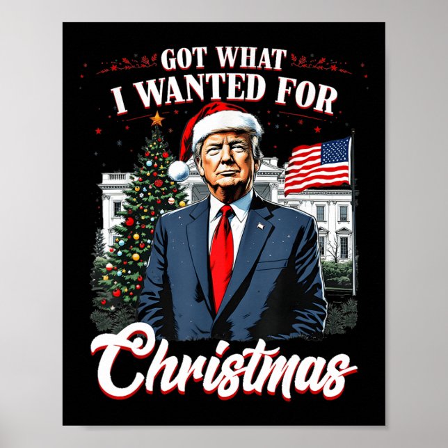 Póster Obtuve Lo Que Quería Para Los Navidades Trump 2024 (Frente)