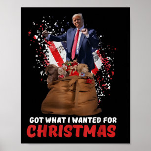 Póster Obtuve Lo Que Quería Para Los Navidades - Trump Ga