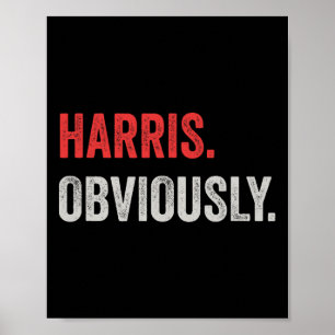 Póster Obviamente. Un voto por la Presidenta Kamala Harri