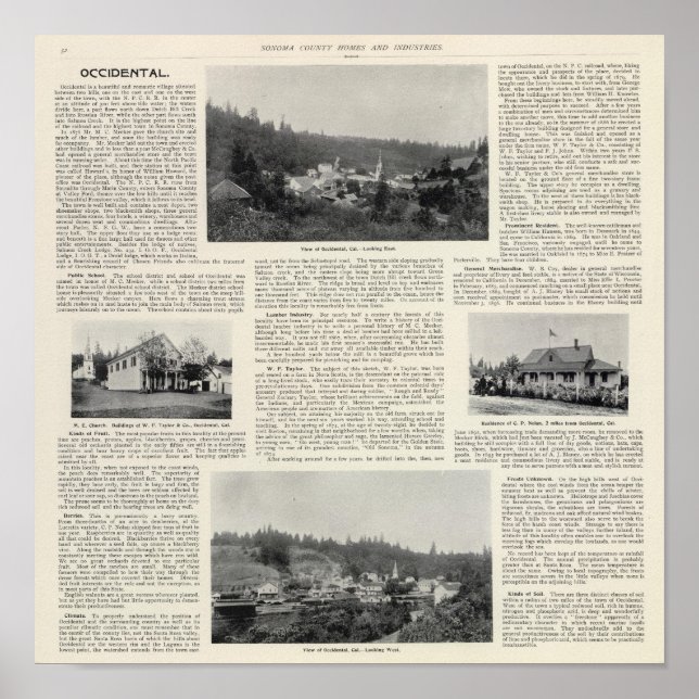 Póster Occidental, California (Frente)