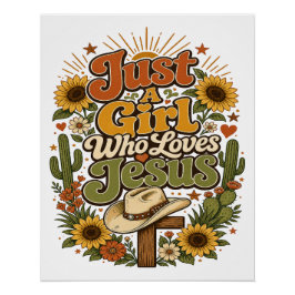Póster Occidental De Pared Solo Una Chica Que Ama 