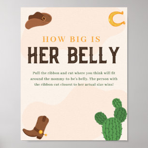 Póster Occidente Qué grande es su juego de Baby Shower Be