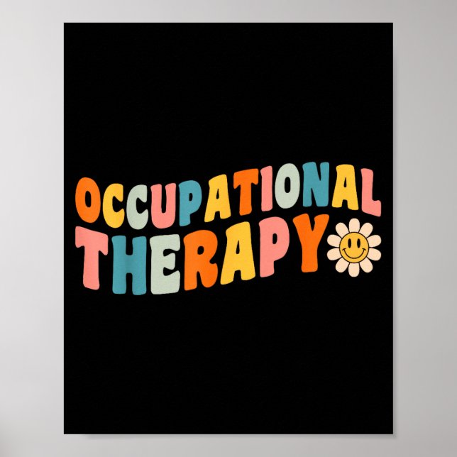 Póster Occupational Therapy Groovy Occupational Therast O (Frente)