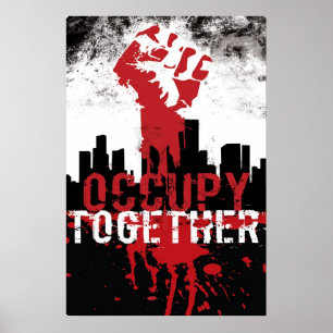 Póster Occupy juntos poster