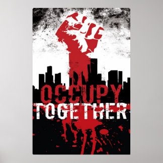 Póster Occupy juntos poster