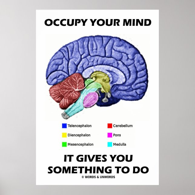 Póster Occupy Your Mind Te Da Algo Que Hacer (Frente)