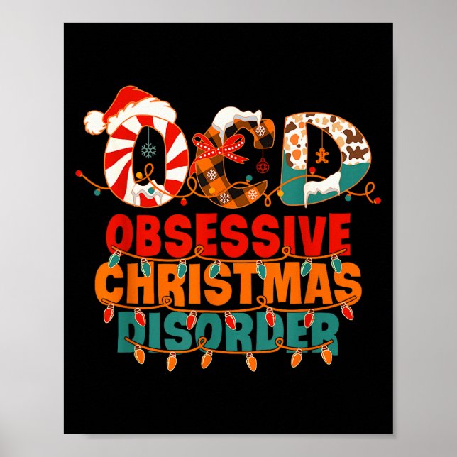 Póster Ocd Obsessive Christmas Disorder Funny Christmas  (Frente)