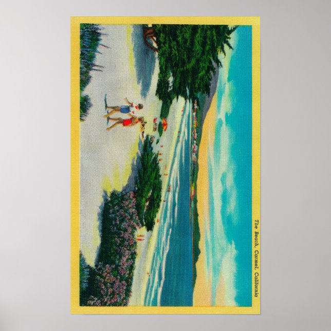 Póster Ocean Beach at Carmel, CACarmel, CA (Frente)