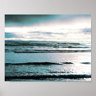 Póster Ocean Beach Sunset