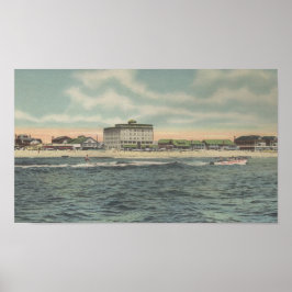 Póster Ocean City 1950, deportes acuáticos MD
