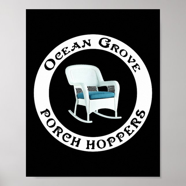 Póster Ocean Grove Nj Rch Hopper Summer Beach Gift Men Wo (Frente)