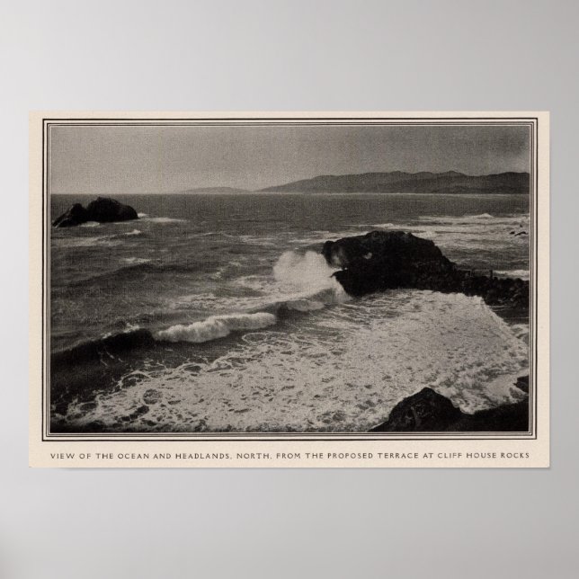 Póster Ocean, headlands from Cliff House Rocks (Frente)