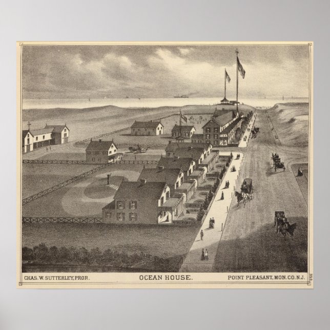 Póster Ocean House, Point Pleasant, NJ (Frente)