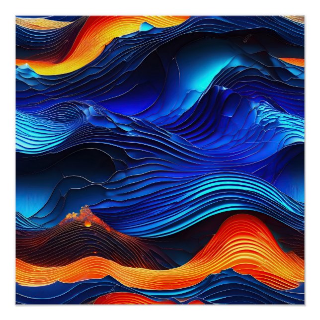 Póster Ocean Lava "Aquaflame" (Anverso)