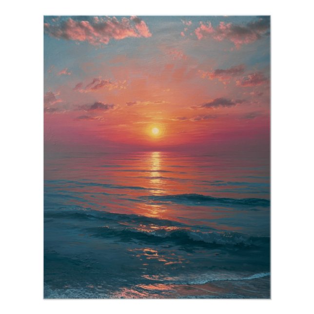 Póster Ocean Sunset (Anverso)