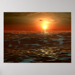 Póster Ocean Sunset