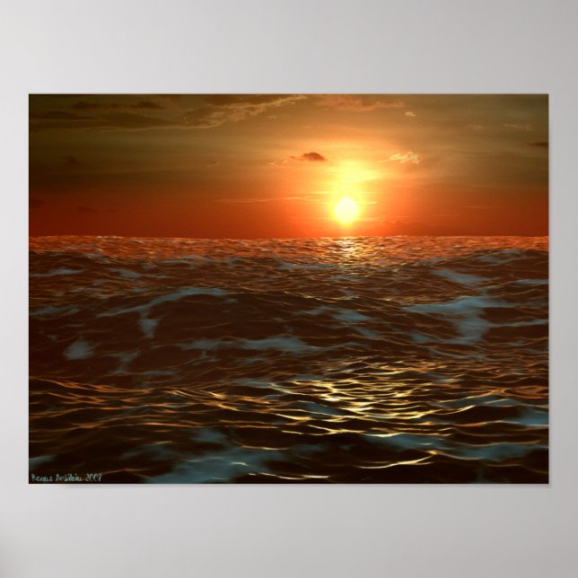 Póster Ocean Sunset (Frente)