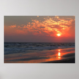 Póster Ocean Sunset - Isla de roble, NC