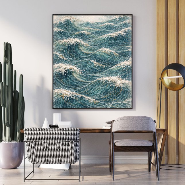 Póster Ocean Waves Art | Japanese Wave Print Poster (Subido por el creador)