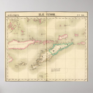 Póster Oceanía de la isla de Timor no 28