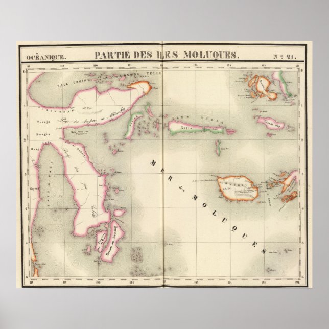Póster Oceanía de Maluku no 21 (Frente)