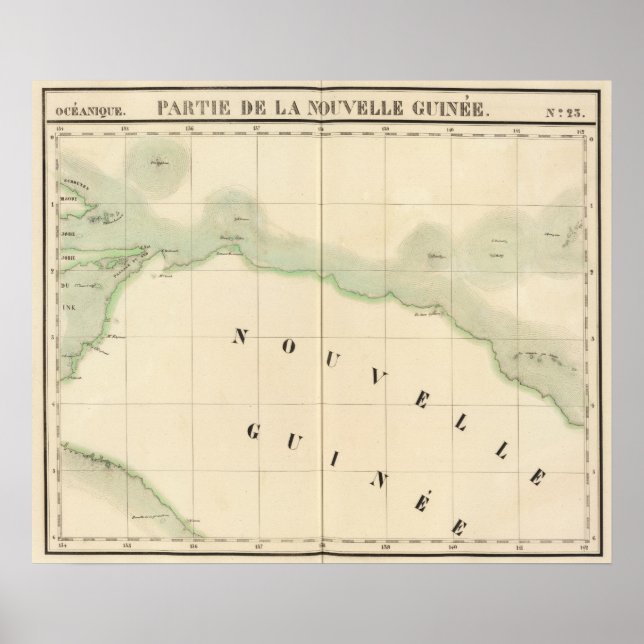 Póster Oceanía de Nueva Guinea no 23 (Frente)