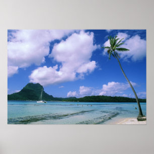 Póster Oceania, French Polynesia, Tahiti. View of