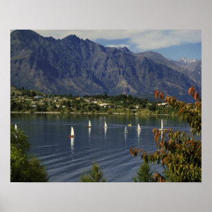 Póster Oceanía, Nueva Zelanda, Isla del Sur, Queenstwon.