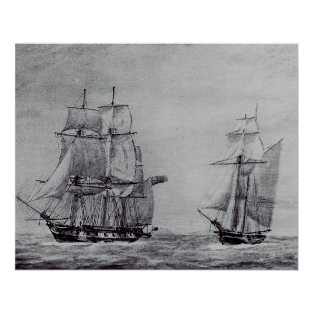 Póster Oceanic Trek Graphic Ships Fine Art (Anverso)